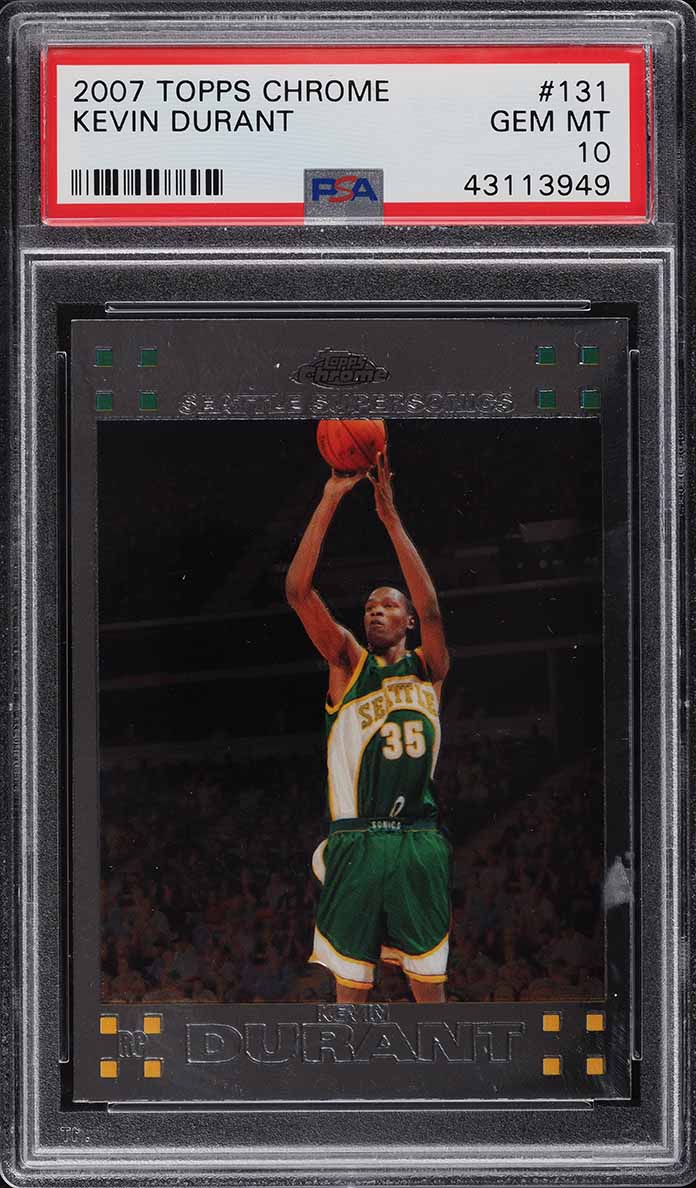 2007 Topps Chrome Kevin Durant ROOKIE #131 PSA 10 GEM MINT