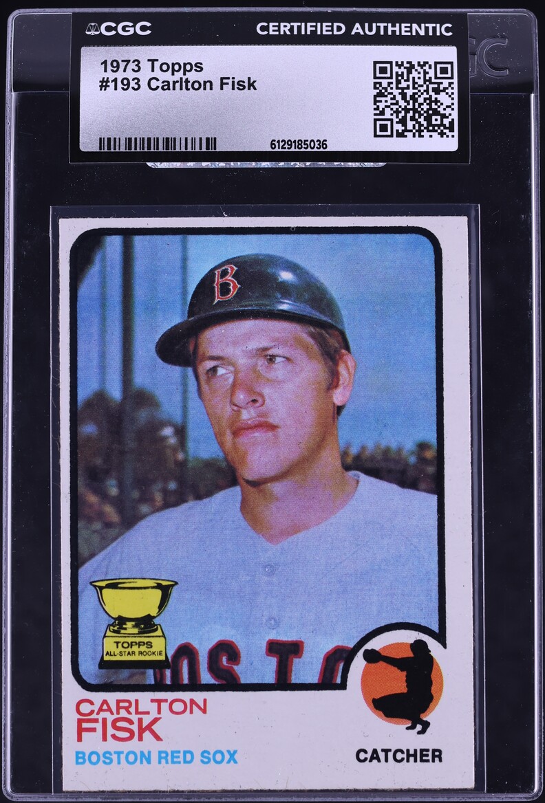 1973 Topps Carlton Fisk #193 CGC AUTH