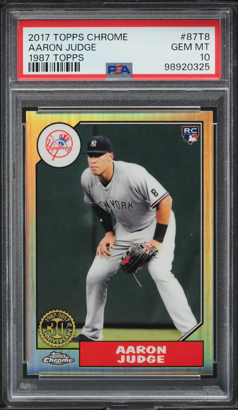 ゲームセンター・ゲームカード 2017 Topps Chrome Aaron Judge RC PSA 2017 Topps Chrome Variation Aaron Judge ROOKIE #169 PSA 10