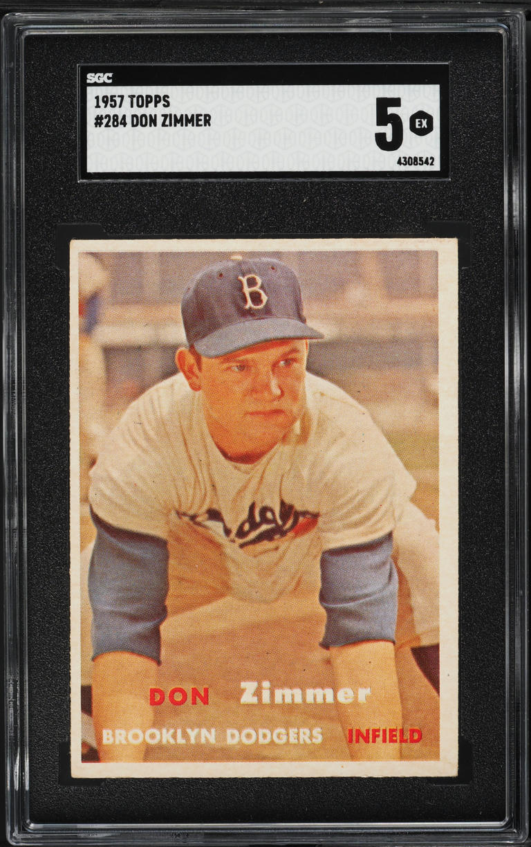1957 Topps Don Zimmer #284 SGC 5 EX