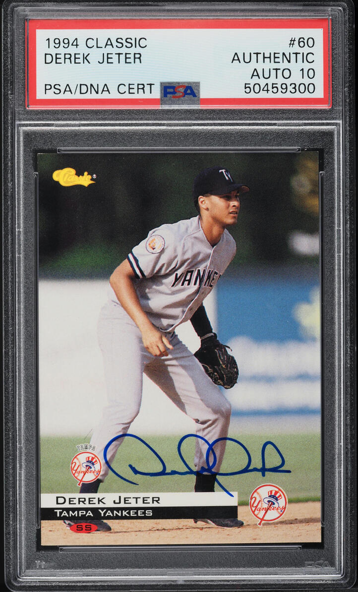 1994 Classic Derek Jeter ROOKIE AUTO DNA 10 #60 PSA AUTH