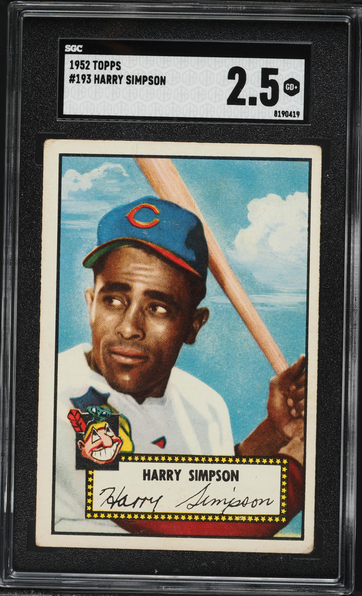 1952 Topps Harry Simpson #193 SGC 2.5 GD+