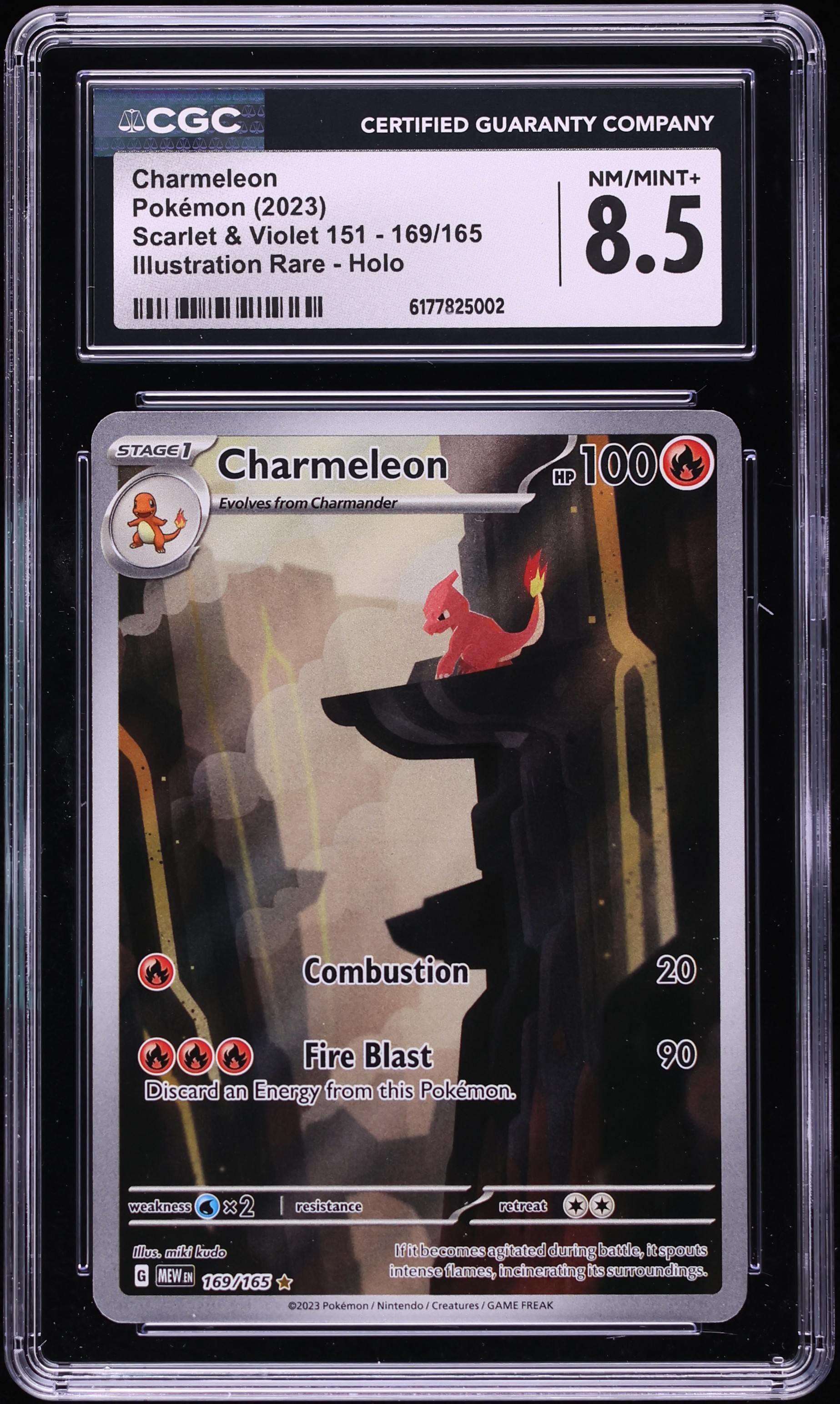 2023 Pokemon Scarlet & Violet 151 IR Charmeleon #169 CGC 8.5 NM-MT+