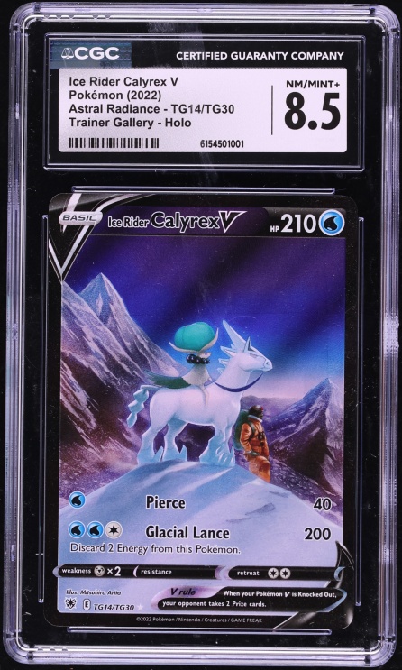 2022 Pokemon Sword & Shield Astral Radiance CHR Ice Rider Calyrex V #TG14 CGC 8.5 NM-MT+