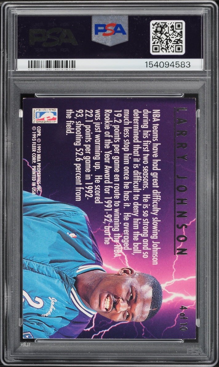 1993 Ultra Scoring Kings Larry Johnson #4 PSA 3 VG