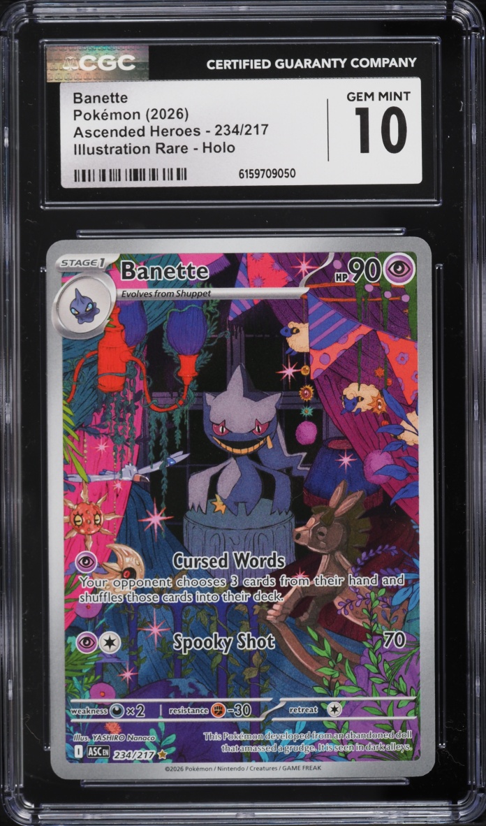 2026 Pokemon Mega Evolution Ascended Heroes IR Banette #234 CGC 10 GEM MINT