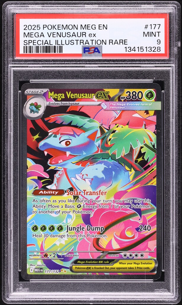 2025 Pokemon Mega Evolution SIR Mega Venusaur Ex #177 PSA 9 MINT