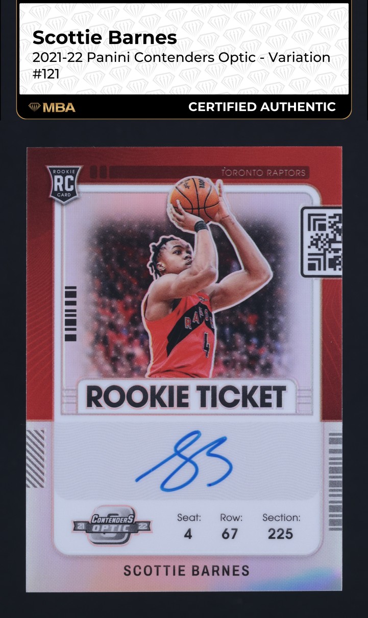 2021 Select Premier Level Black Flash Prizm Scottie Barnes ROOKIE