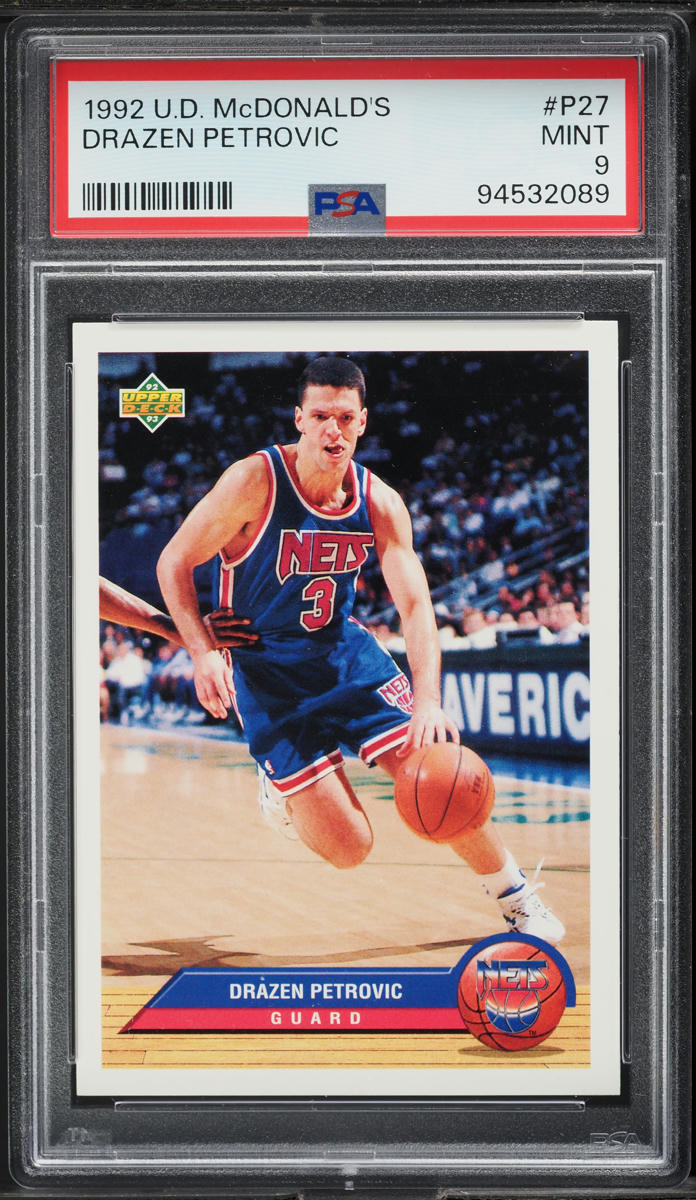 1992 Upper Deck McDonald's Drazen Petrovic #P27 PSA 9 MINT