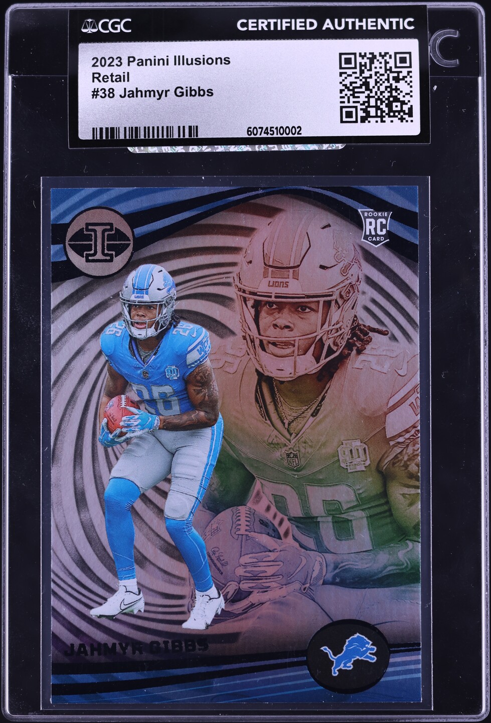 2023 Panini Illusions Retail Jahmyr Gibbs ROOKIE #38 CGC AUTH