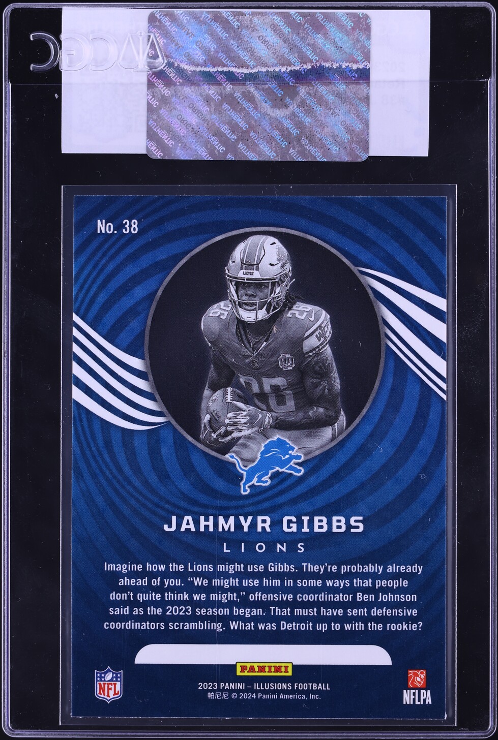 2023 Panini Illusions Retail Jahmyr Gibbs ROOKIE #38 CGC AUTH