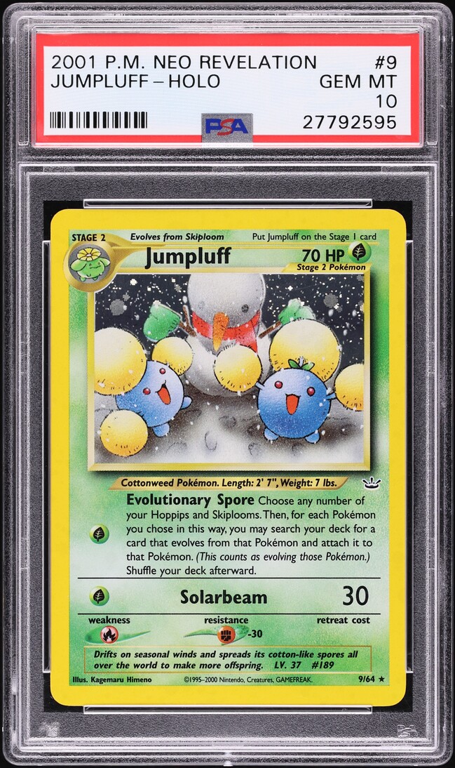 2001 Pokemon Neo Revelation Holo Jumpluff #9 PSA 10 GEM MINT