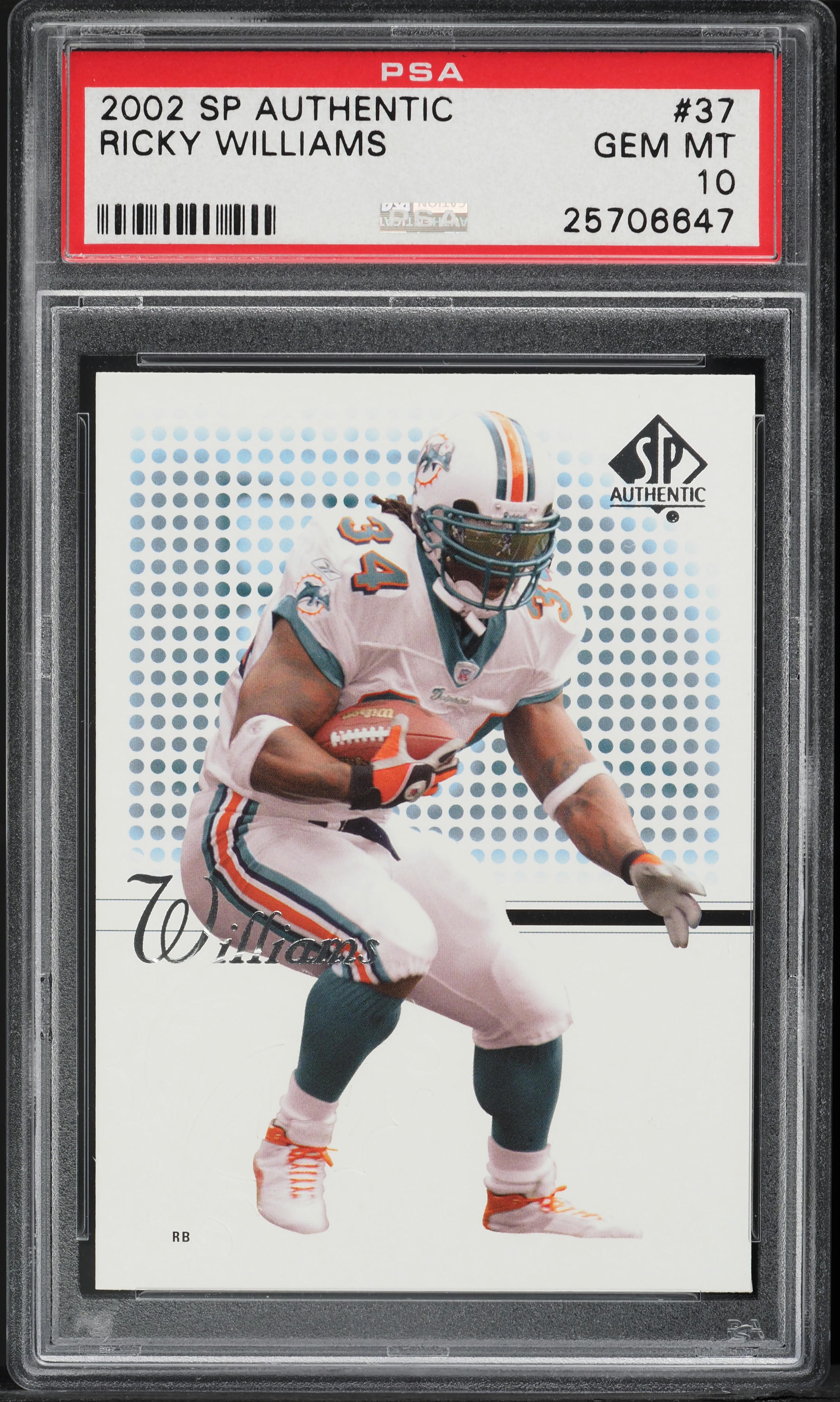 2002 SP Authentic Ricky Williams #37 PSA 10 GEM MINT
