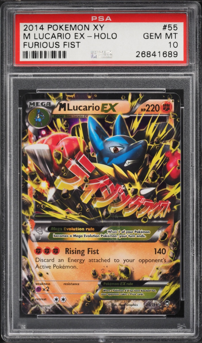 2014 Pokemon XY Furious Fists Holo M Lucario EX #55 PSA 10 GEM MINT
