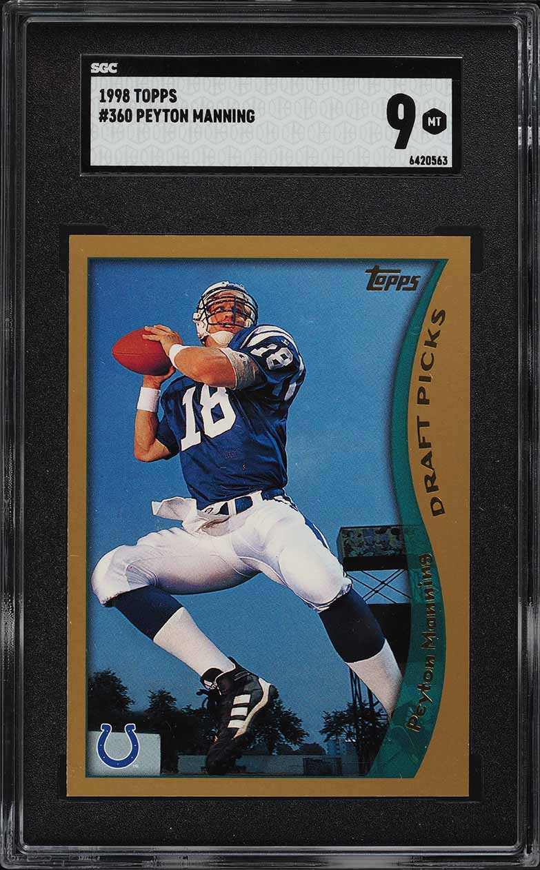 1998 Topps Football Peyton Manning ROOKIE #360 SGC 9 MINT