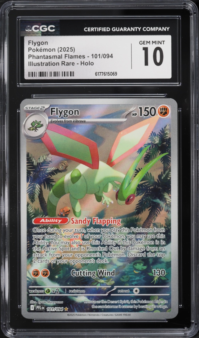 2025 Pokemon Mega Evolution Phantasmal Flames IR Flygon #101 CGC 10 GEM MINT