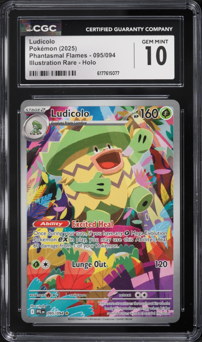 2025 Pokemon Mega Evolution Phantasmal Flames IR Ludicolo #95 CGC 10 GEM MINT