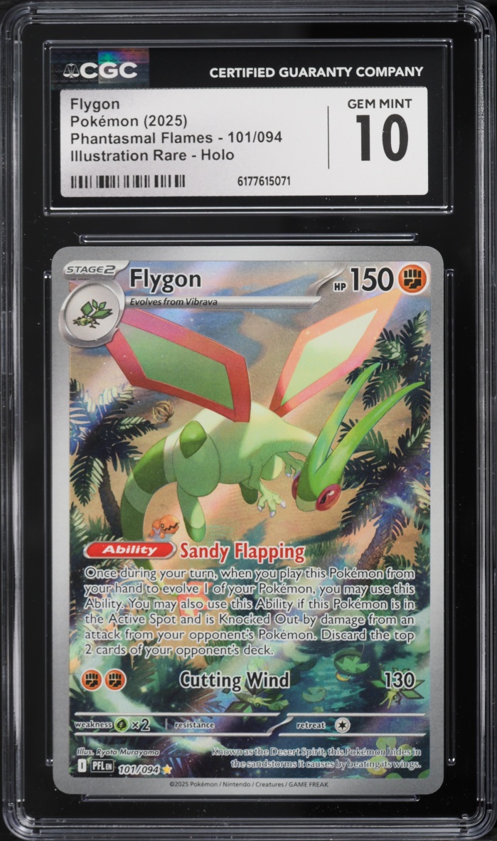 2025 Pokemon Mega Evolution Phantasmal Flames IR Flygon #101 CGC 10 GEM MINT
