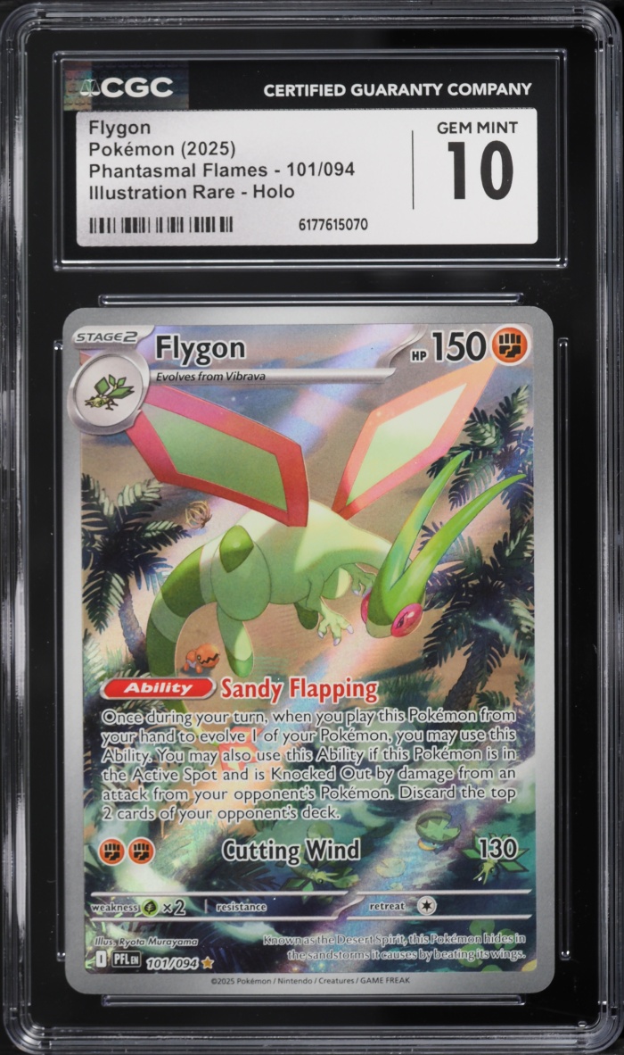 2025 Pokemon Mega Evolution Phantasmal Flames IR Flygon #101 CGC 10 GEM MINT