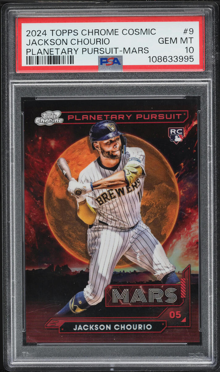 2024 Topps Chrome Cosmic Planetary Pursuit Mars Jackson Chourio ROOKIE #9 PSA 10 GEM MINT