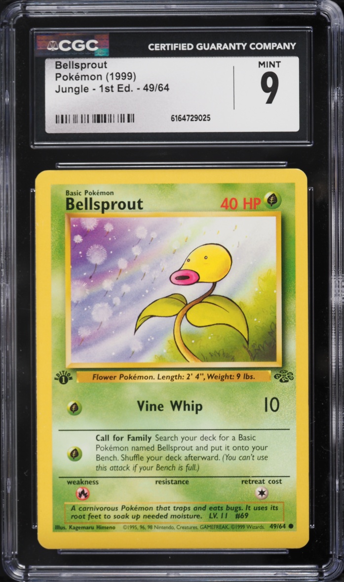 1999 Pokemon Jungle 1st Edition Bellsprout #49 CGC 9 MINT