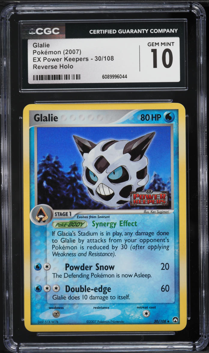 2007 Pokemon EX Power Keepers Reverse Holo Glalie #30 CGC 10 GEM MINT