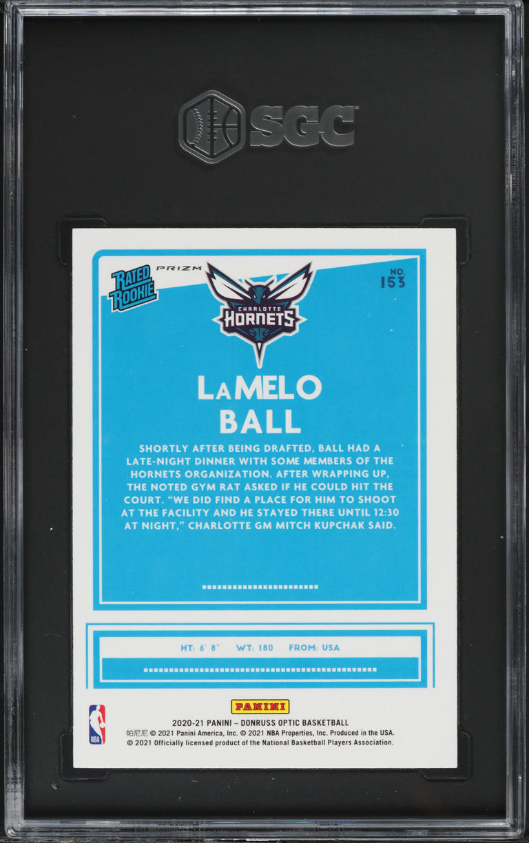 2020 Donruss Optic Target Box Set LaMelo Ball ROOKIE #153 SGC 9.5 MINT+