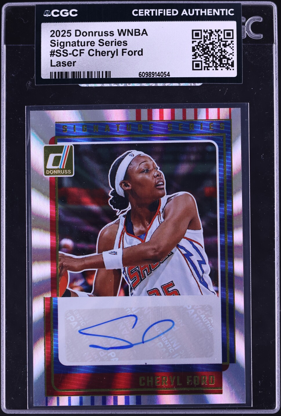 2025 Donruss WNBA Signature Series Laser Cheryl Ford AUTO #SS-CF CGC AUTH
