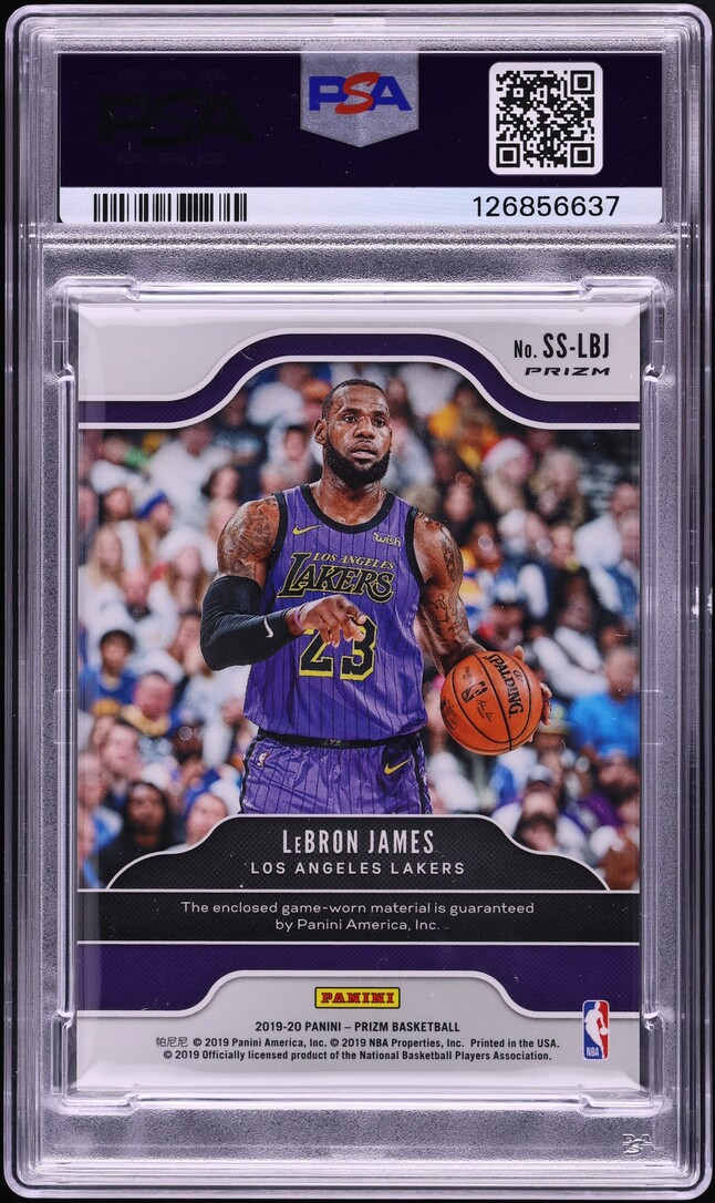 2019 Panini Prizm Sensational Orange Ice LeBron James GAME-USED