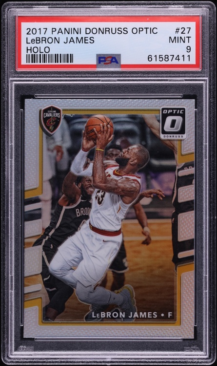 2017 Donruss Optic Holo LeBron James #27 PSA 9 MINT