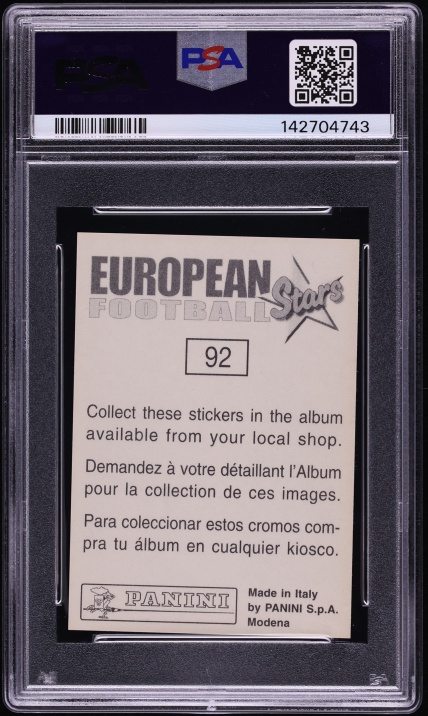 1997 Panini European Football Stars Gabriel O. Batistuta #92 PSA 8 NM-MT