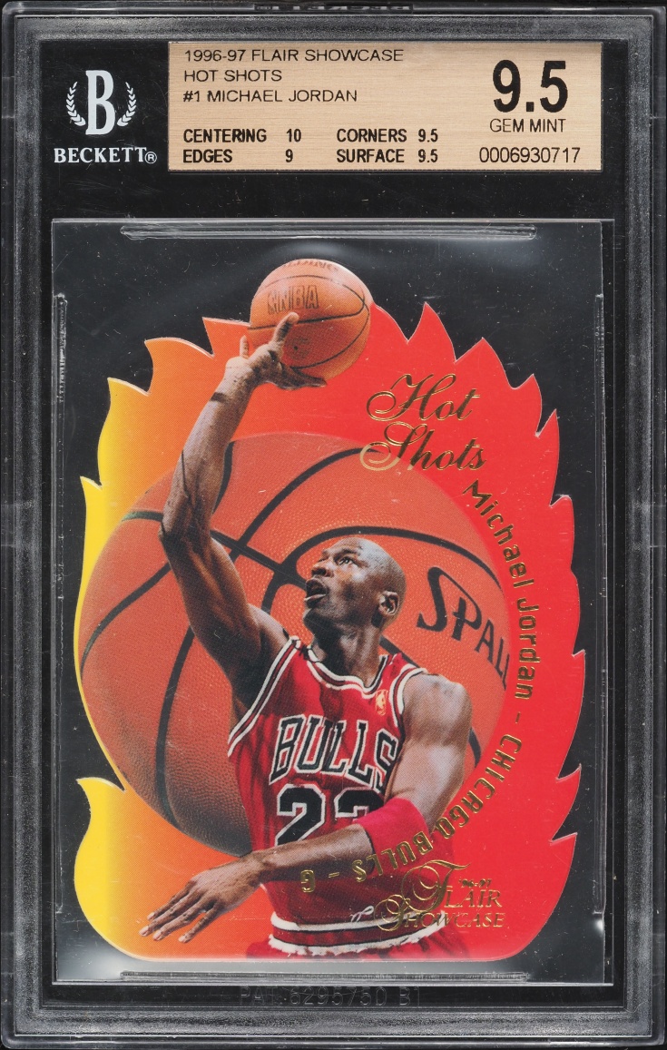 1996 Flair Showcase Hot Shots Die-Cut Michael Jordan #1 BGS 9.5 GEM MINT