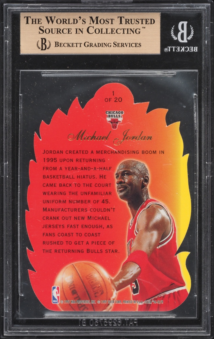 1996 Flair Showcase Hot Shots Die-Cut Michael Jordan #1 BGS 9.5 GEM MINT