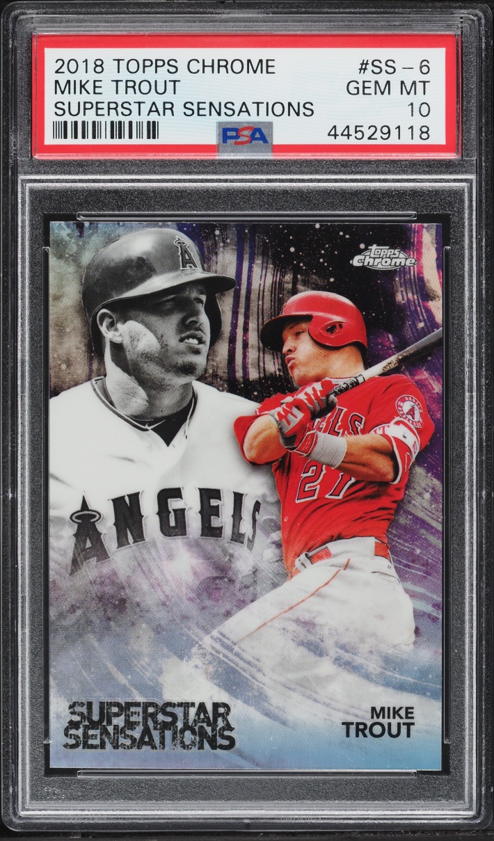 2018 Topps Chrome Superstar Sensations Mike Trout #SS-6 PSA 10 GEM MINT