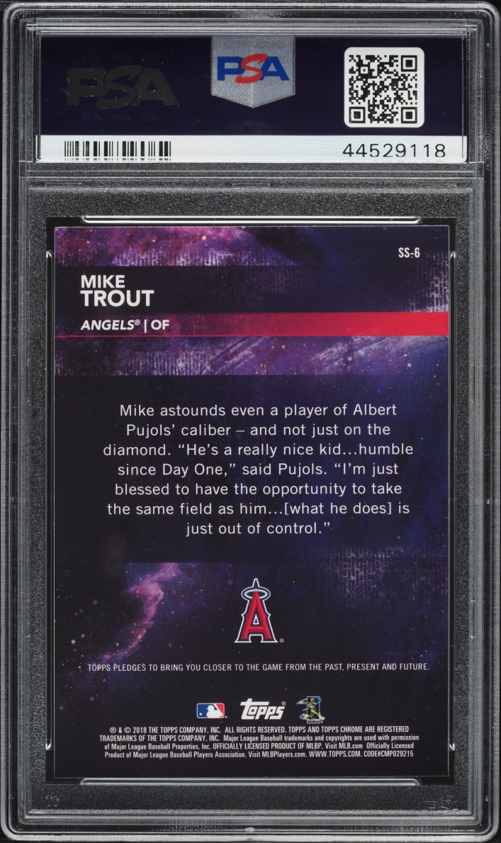 2018 Topps Chrome Superstar Sensations Mike Trout #SS-6 PSA 10 GEM MINT