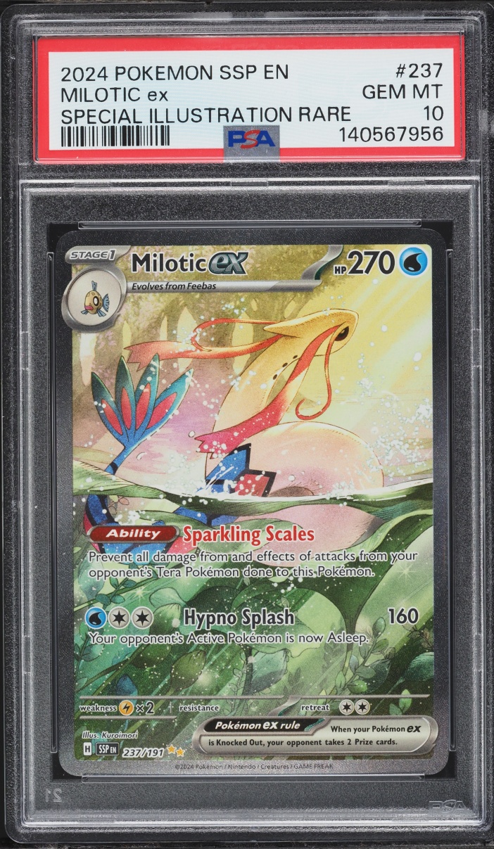 2024 Pokemon Scarlet & Violet Surging Sparks SIR Milotic ex #237 PSA 10 GEM MINT