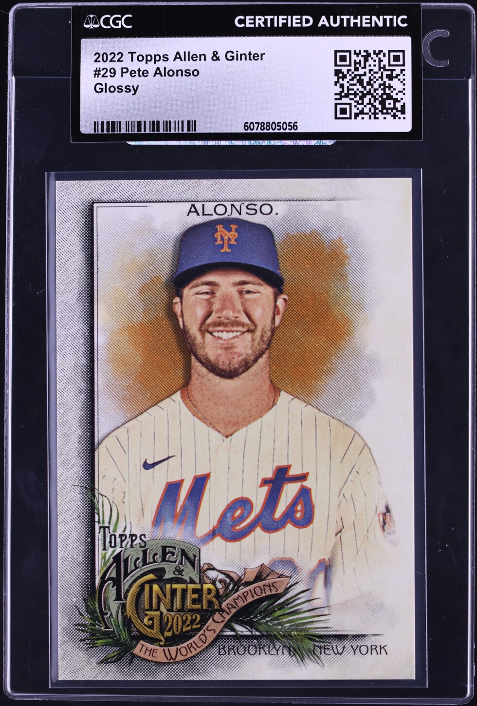 2022 Topps Allen & Ginter Glossy Pete Alonso 1/1 #29 CGC