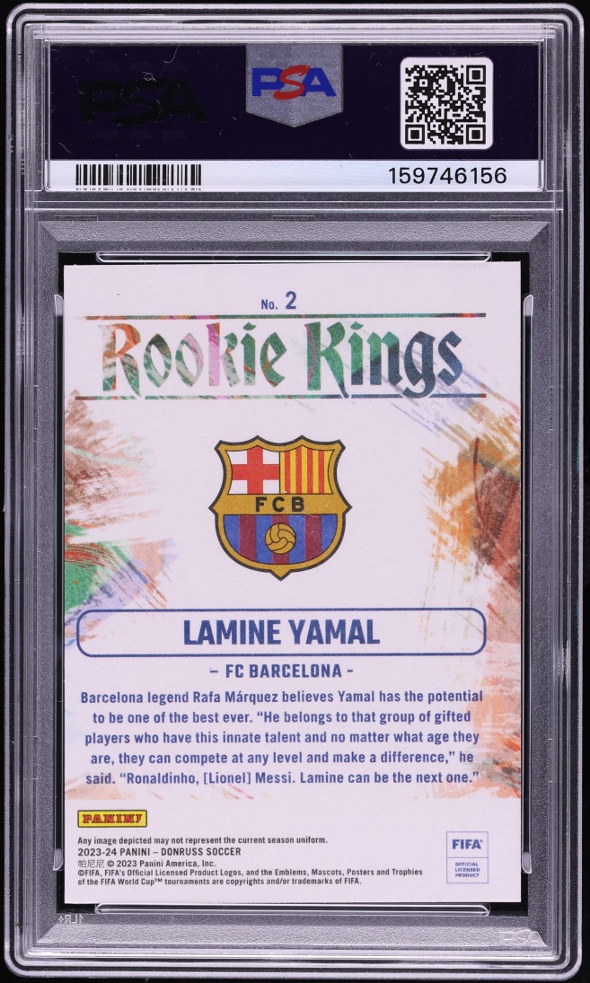 2023 Donruss FIFA Kings Lamine Yamal ROOKIE #2 PSA 10 GEM MINT