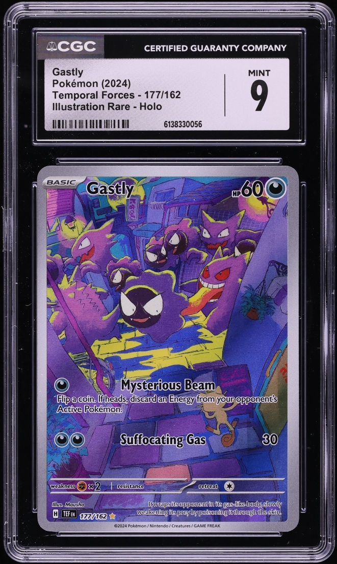 2024 Pokemon Scarlet & Violet Temporal Forces IR Gastly #177 CGC 9 MINT