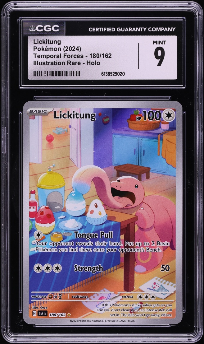2024 Pokemon Scarlet & Violet Temporal Forces IR Lickitung #180 CGC 9 MINT