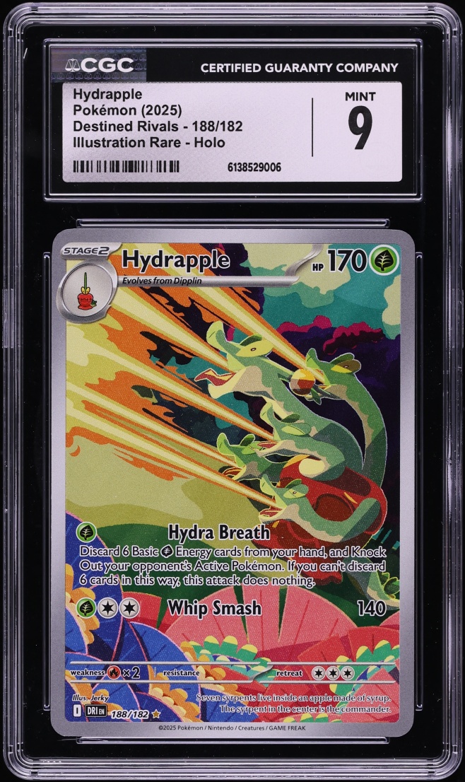 2025 Pokemon Scarlet & Violet Destined Rivals IR Hydrapple #188 CGC 9 MINT