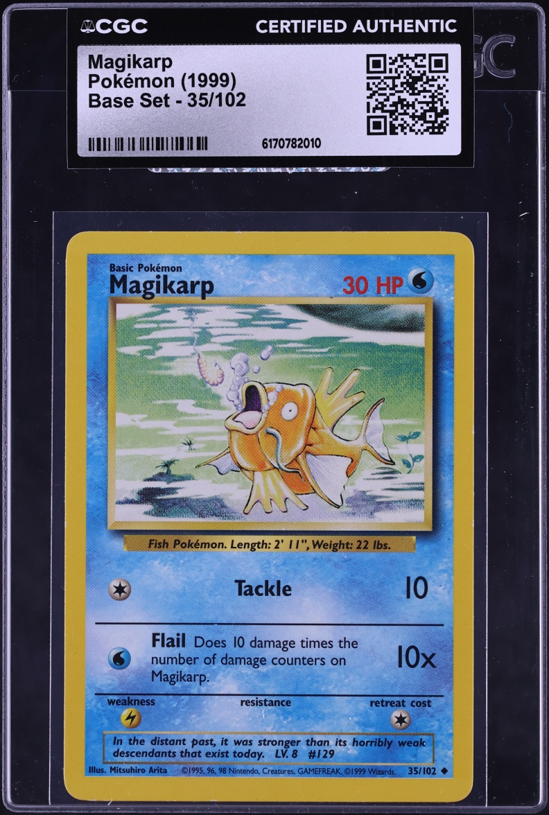 1999 Pokemon Base Set Magikarp #35 CGC AUTH