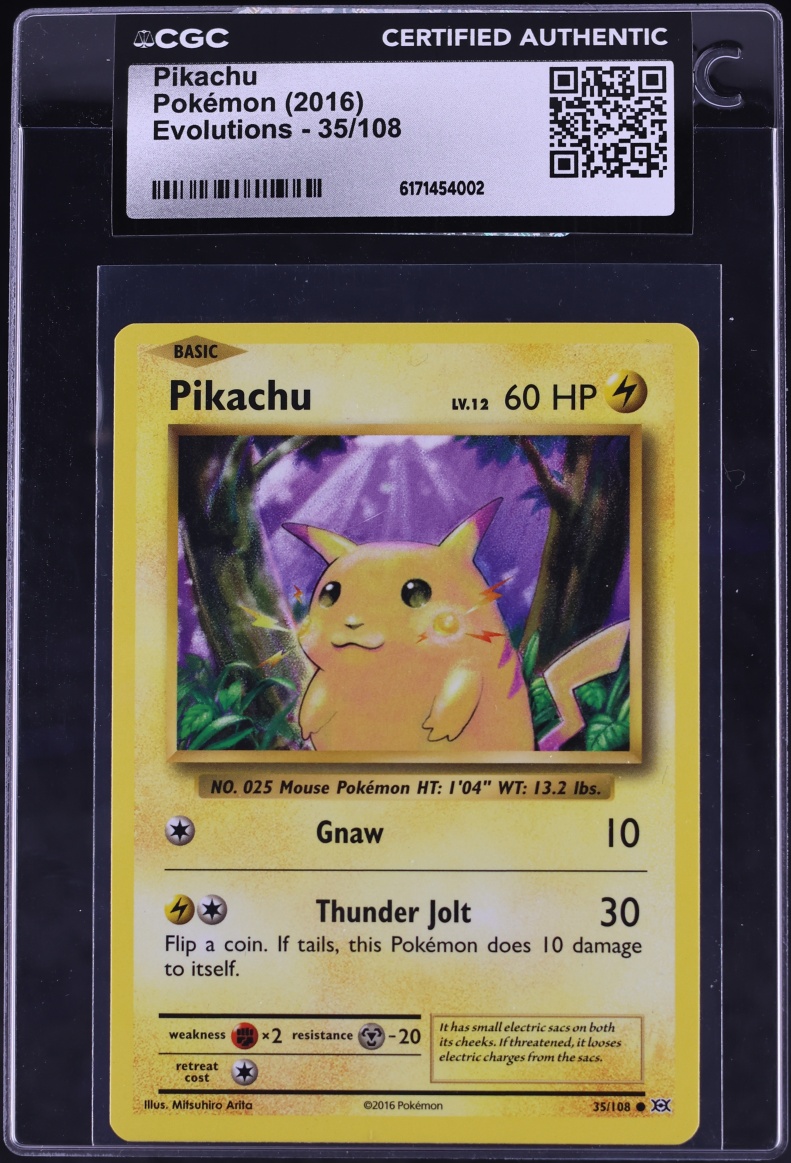 2016 Pokemon XY Evolutions Pikachu #35 CGC AUTH