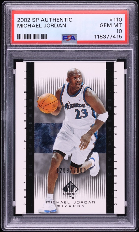 2002 SP Authentic Michael Jordan /2000 #110 PSA 10 GEM MINT - Photo 1