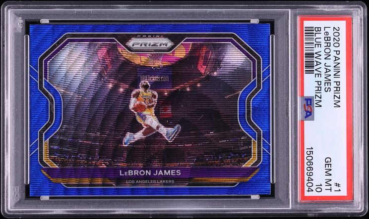 2020 Panini Prizm Blue Wave LeBron James #1 PSA 10 GEM MINT - Photo 1
