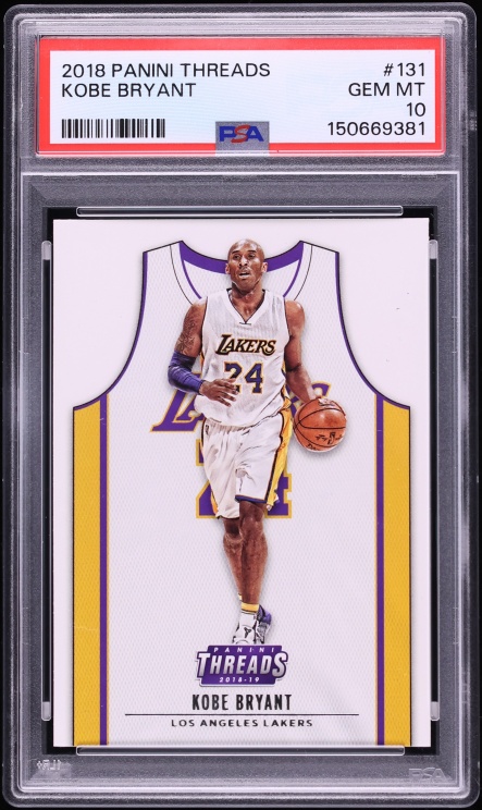 2018 Panini Threads Kobe Bryant #131 PSA 10 GEM MINT - Photo 1