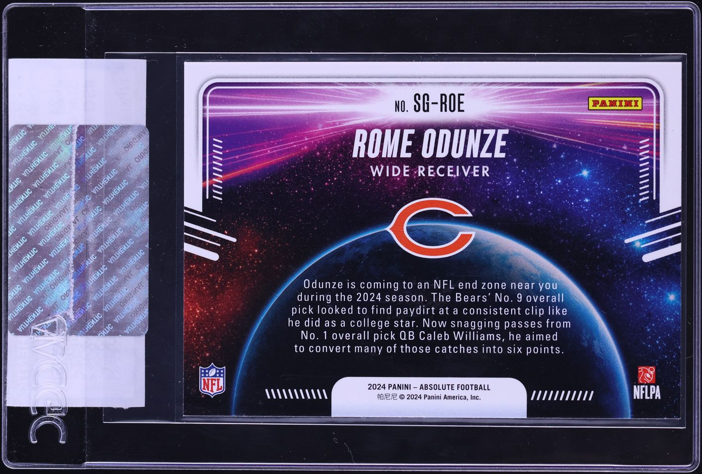 2024 Absolute Star Gazing Rome Odunze ROOKIE #SG-ROE CGC AUTH