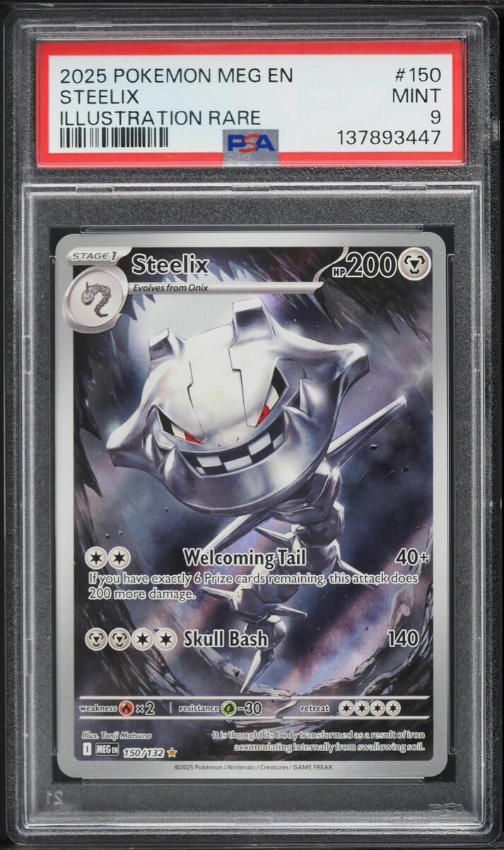 2025 Pokemon Mega Evolution IR Steelix #150 PSA 9 MINT