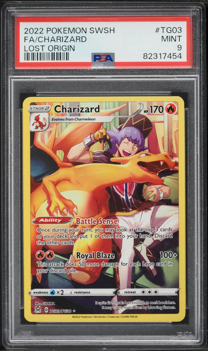 2022 Pokemon Sword & Shield Lost Origin CHR Charizard #TG03 PSA 9 MINT