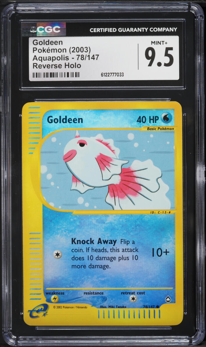 2003 Pokemon Aquapolis Reverse Holo Goldeen #78 CGC 9.5 MINT+